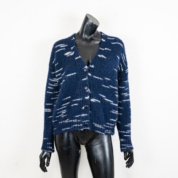 BSBEE the Scotland Cardigan Navy Baby Alpaca wool blend Sz Small - Picture 6 of 11